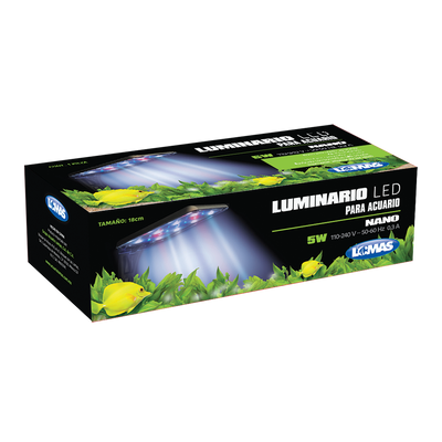 Haqos Luminario LED Nano 5 W (18 cm) para Peces