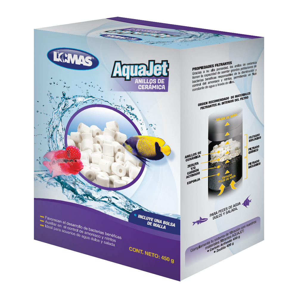 Haqos Anillos de Ceramica 450 g para Peces