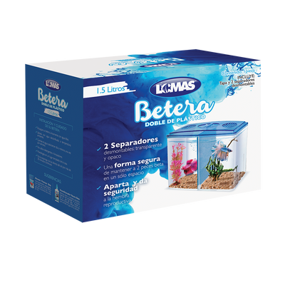Haqos Betera Doble de Plastico 1.5 L para Peces