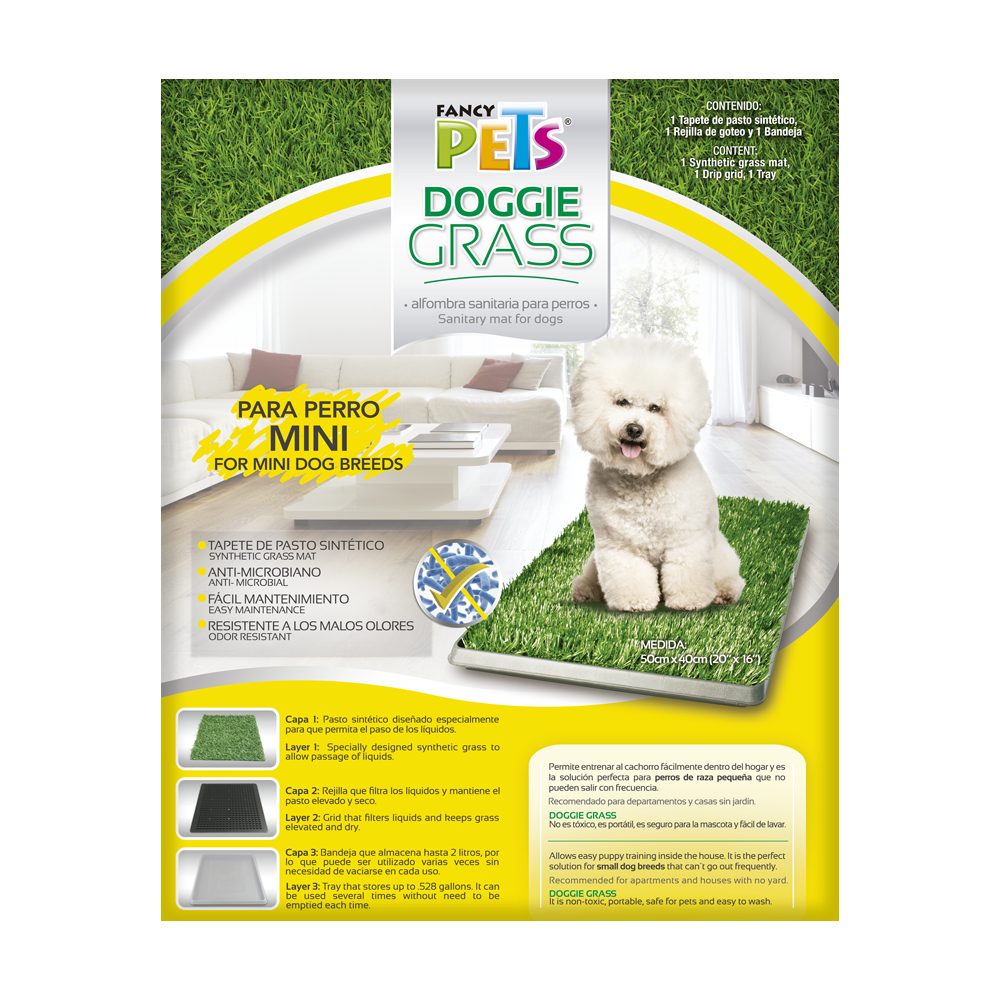 Kingliway Doggie Grass Extra Chico 50 X 40 cm para Perro