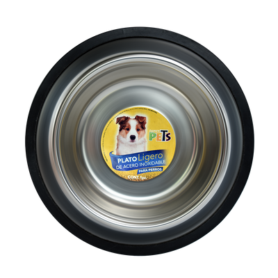 Kumar Plato Ligero de Acero para Perro