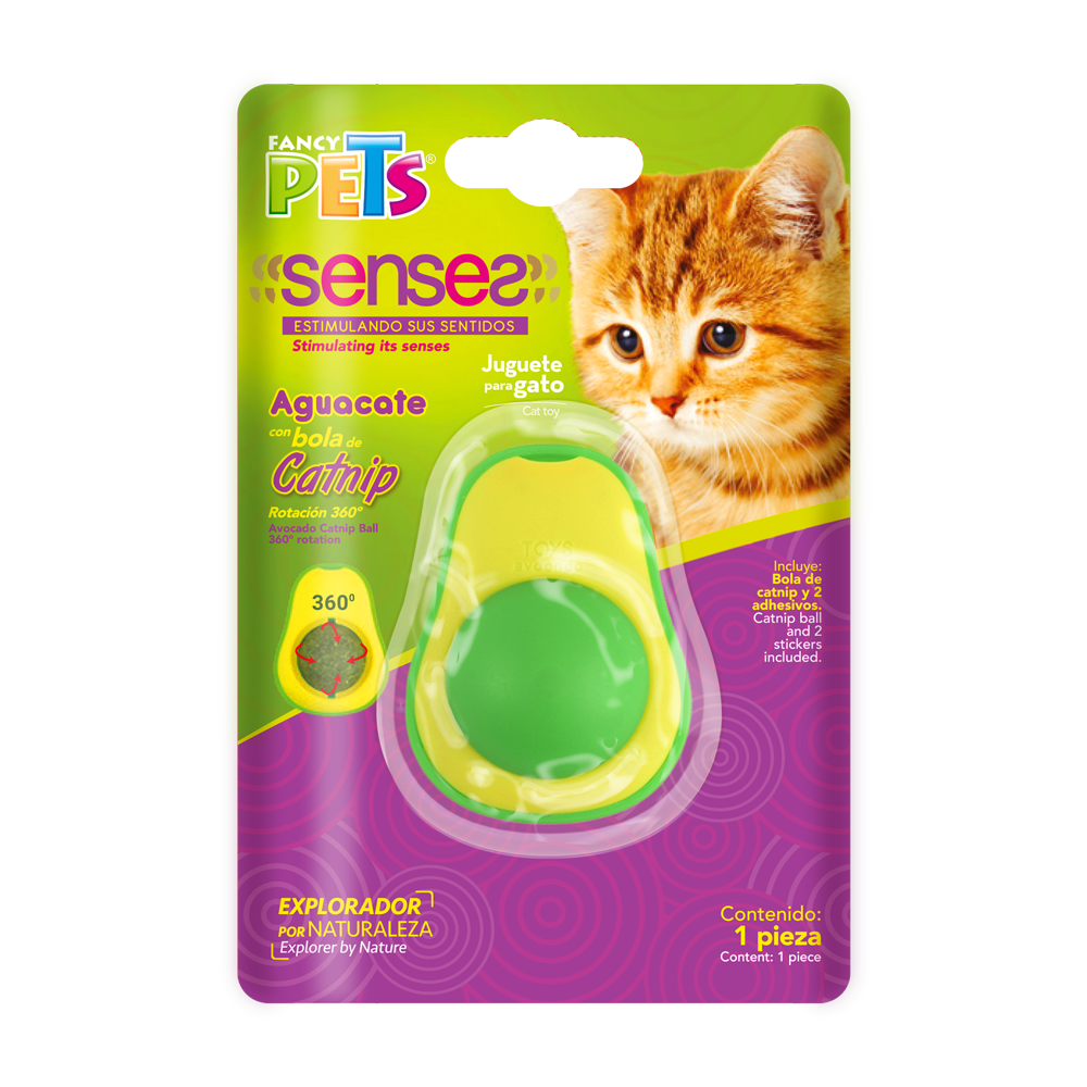Chicos Play Juguete Aguacate con Bola de Catnip para Gato