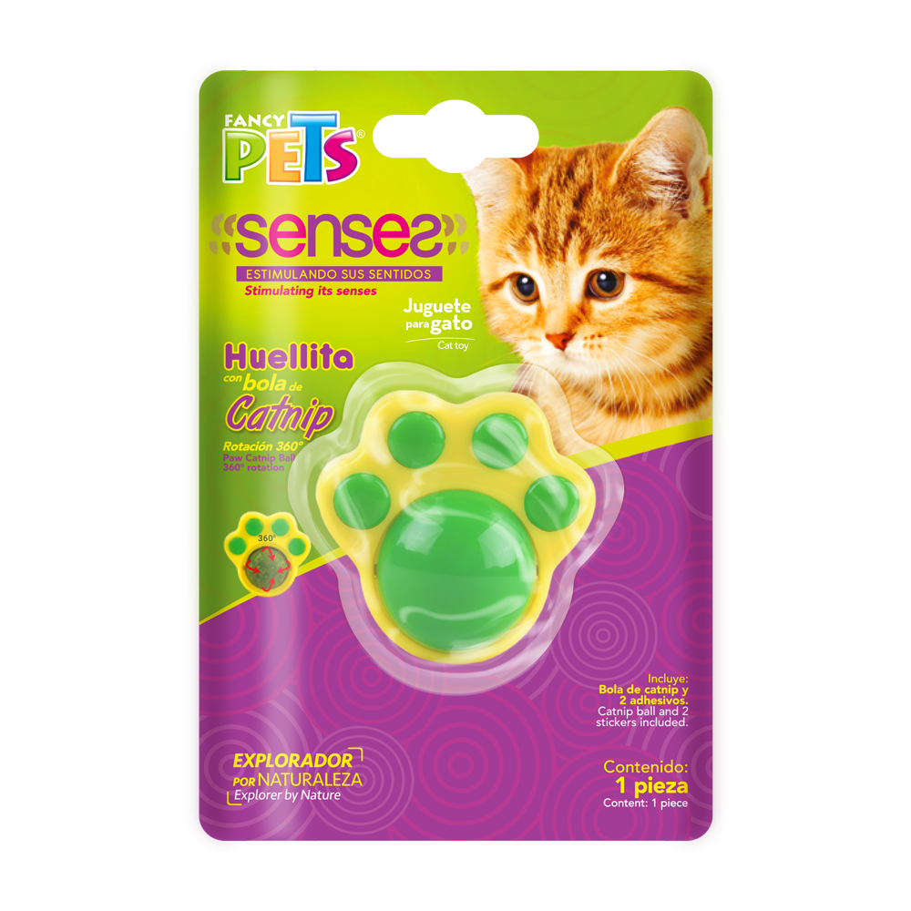 Chicos Play Juguete Huella con Bola de Catnip para Gato