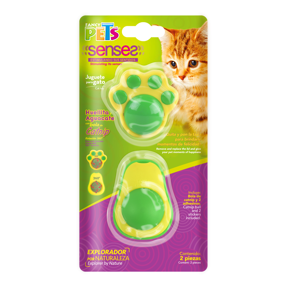 Chicos Juguetes con Bola de Catnip para Gato 2 pzas