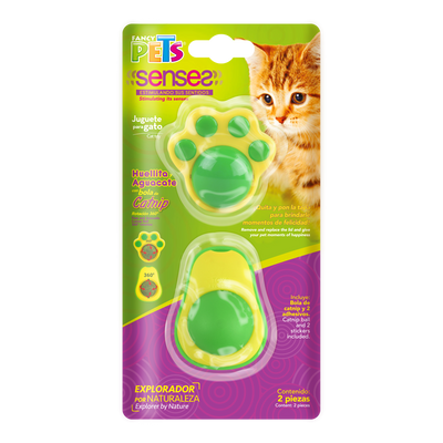 Chicos Juguetes con Bola de Catnip para Gato 2 pzas