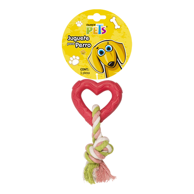 Taizhou Juguete de Caucho Corazon con Cuerda para Perro
