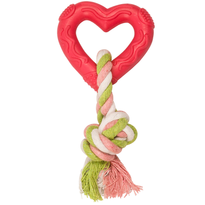 Taizhou Juguete de Caucho Corazon con Cuerda para Perro