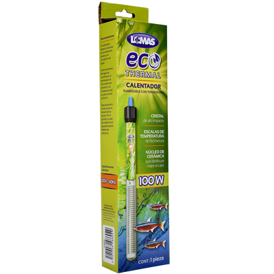 Hopar Calentador Sumergible con Termostato Ecothermal 100 W para Peces