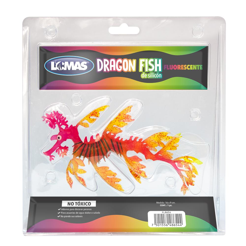 Deming Pez Dragon Fluorescente Colores Surtidos para Peces