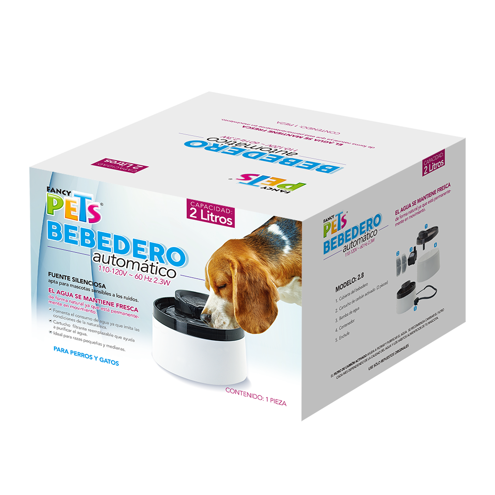 Jinjiang Bebedero Fuente de Agua 2 L para Perro