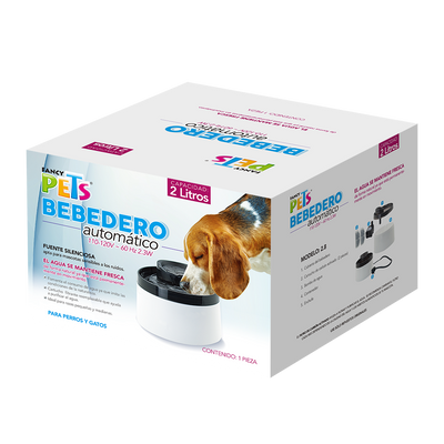 Jinjiang Bebedero Fuente de Agua 2 L para Perro