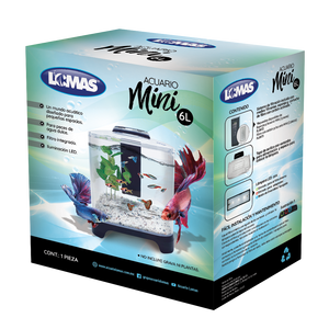 Jinjiang Acuario Mini 6 L para Peces
