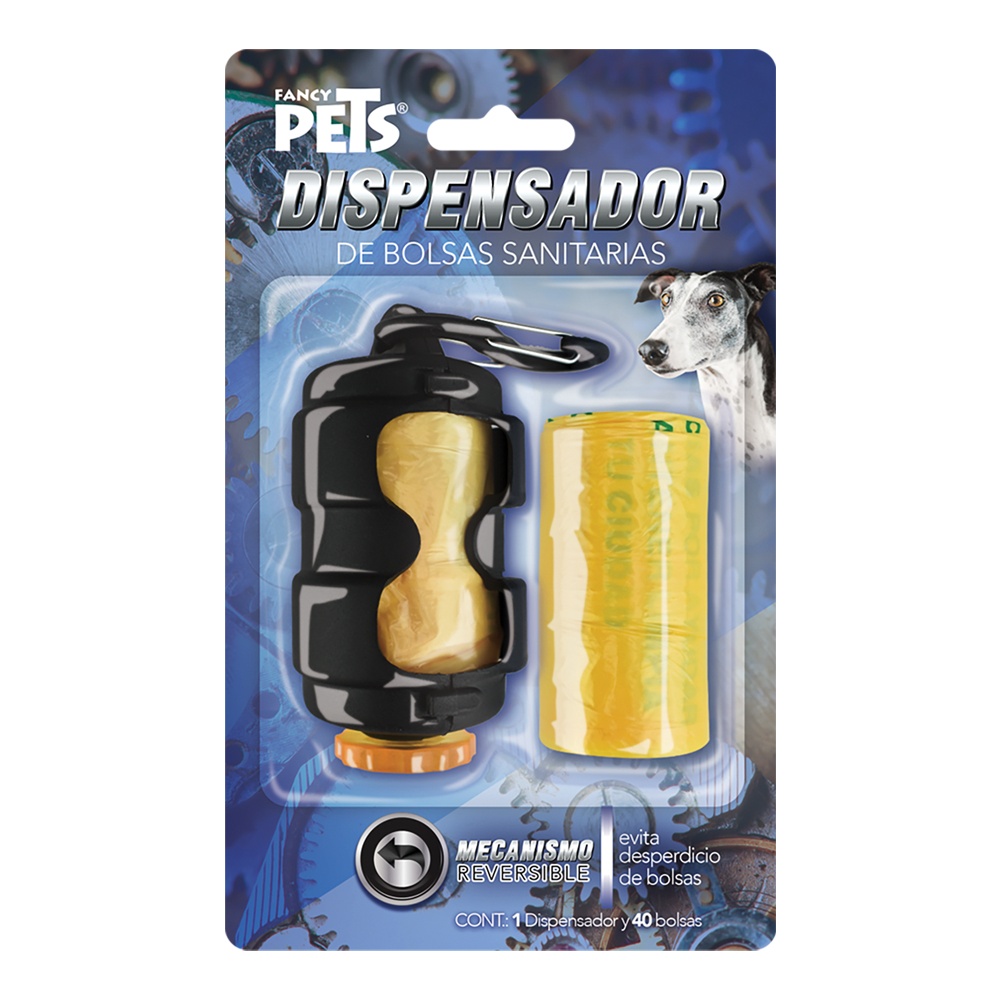 Yangs Dispensador Retractil con Bolsas Sanitarias - 40 pz para Perro