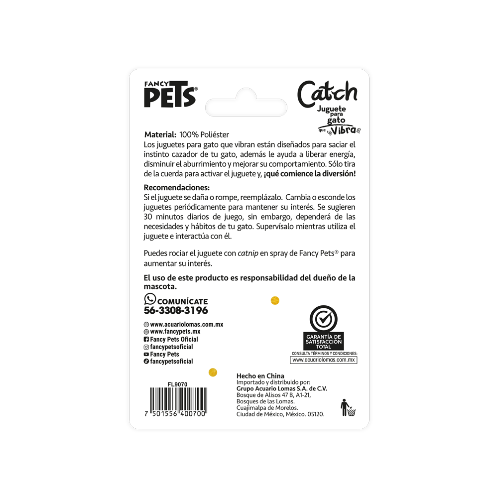 Ethical Products Juguete Pollo Vibro Catch para Gato