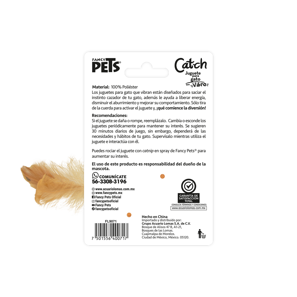 Ethical Products Juguete Gallina Vibro Catch para Gato