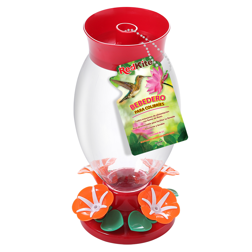 Huazhijie Bebedero con Hibiscos para Colibri 2 L