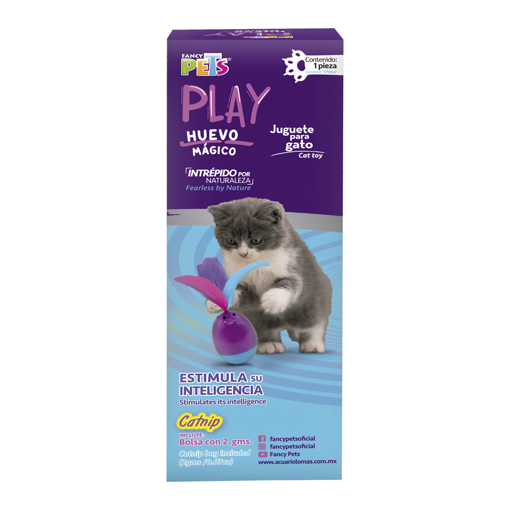 Petsound Play Juguete Huevo Magico con Catnip para Gato