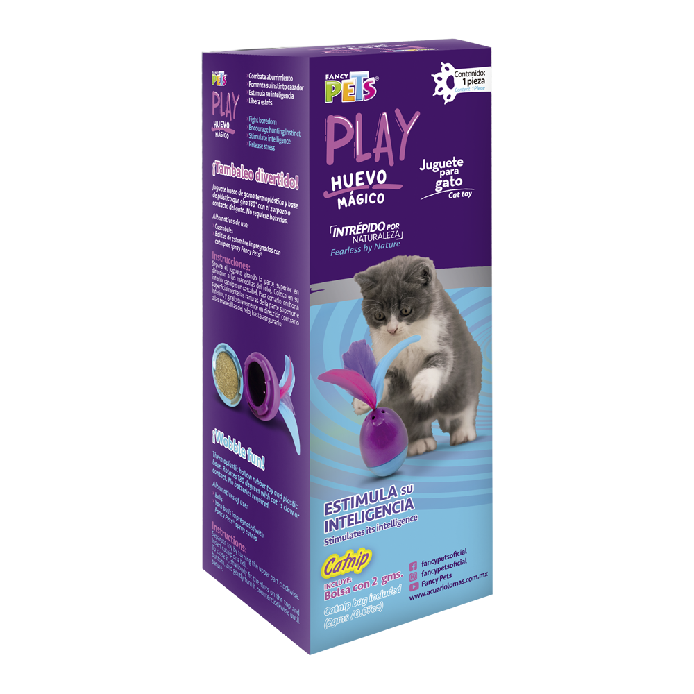 Petsound Play Juguete Huevo Magico con Catnip para Gato