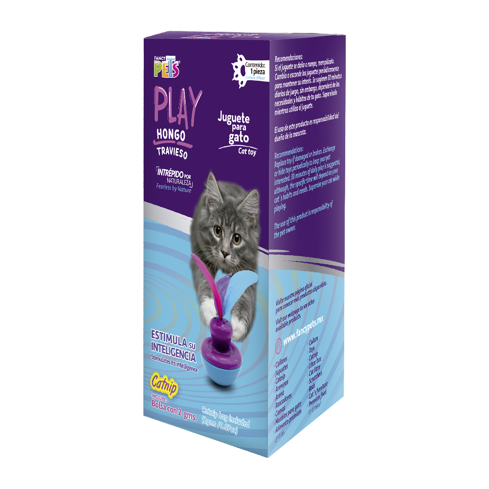 Petsound Play Juguete Hongo Travieso con Catnip para Gato