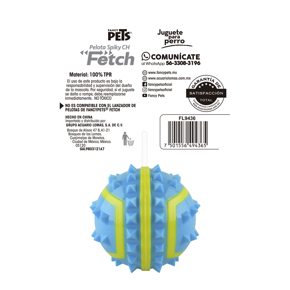 Petsound Pelota Spiky Fetch para Perro
