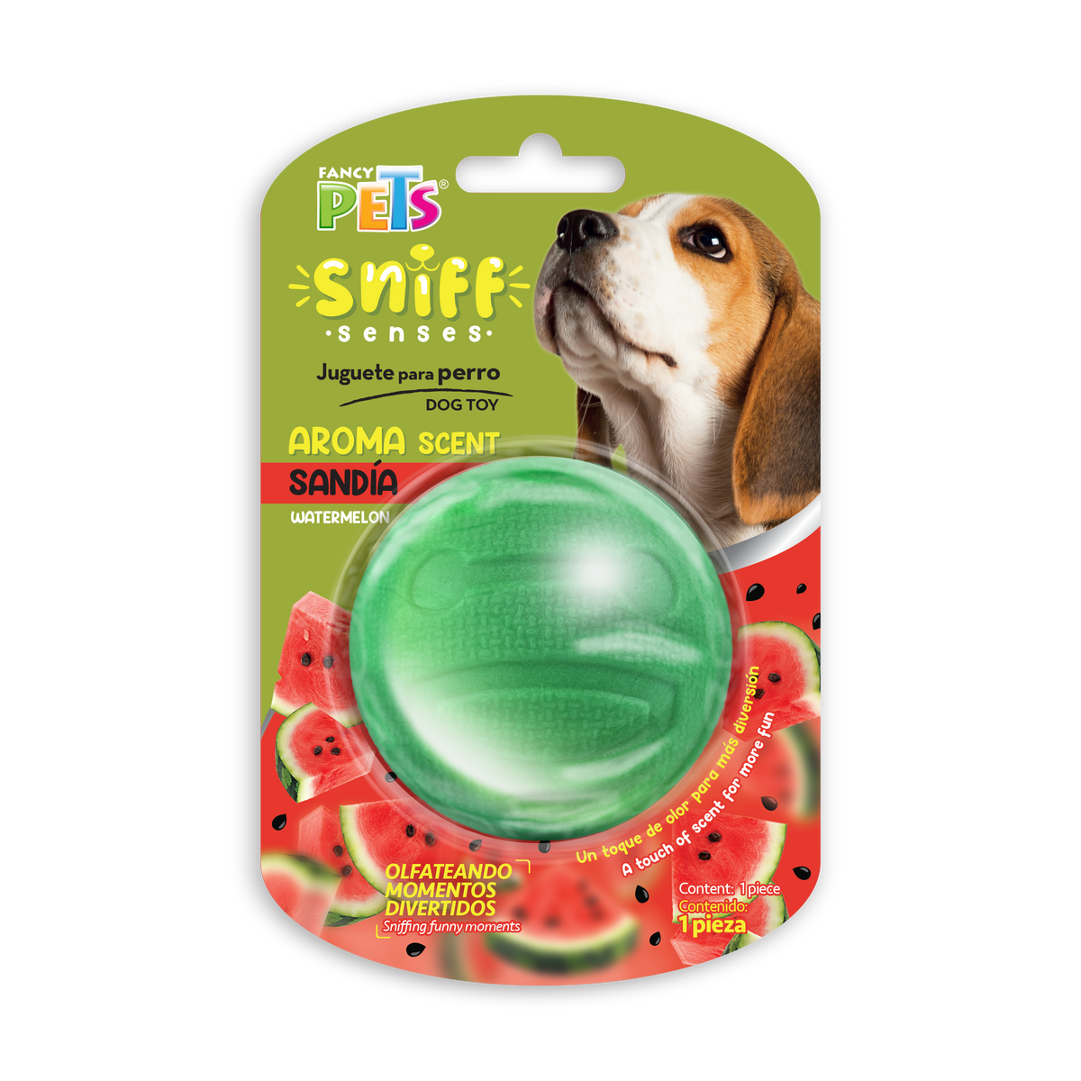 Petsound Juguete Pelota con Aroma Sandia Sniff para Perro