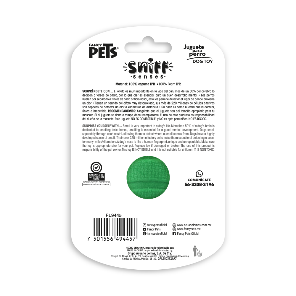 Petsound Juguete Pelota con Aroma Sandia Sniff para Perro