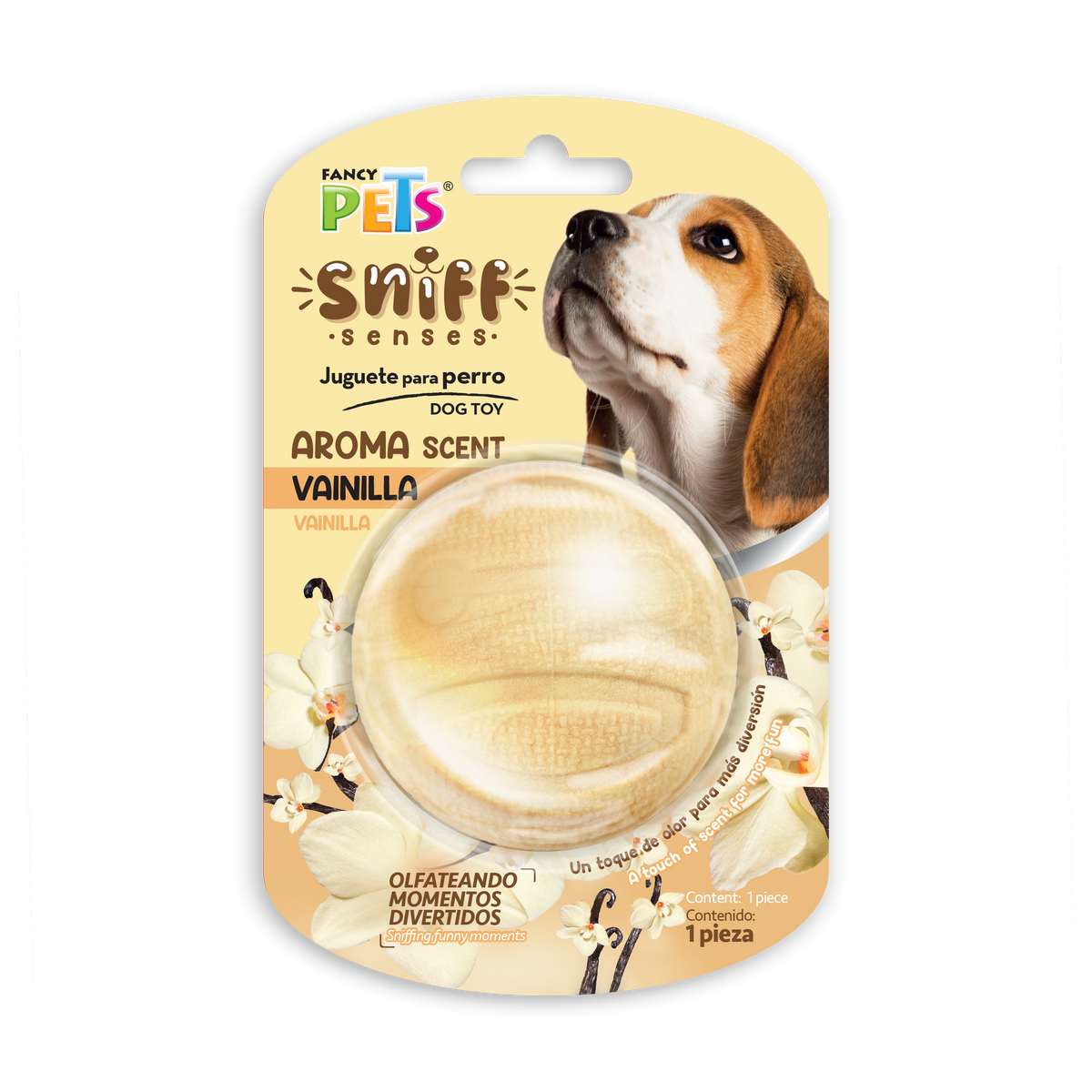 Petsound Juguete Pelota con Aroma Vainilla Sniff para Perro