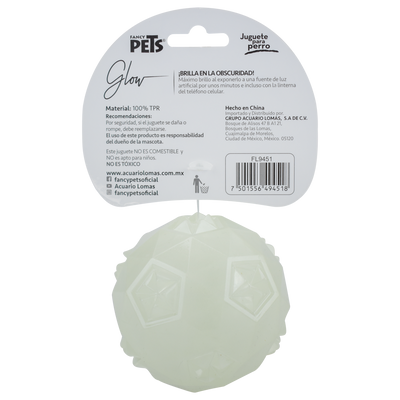 Petsound Juguete Pelota Diamante Glow para Perro