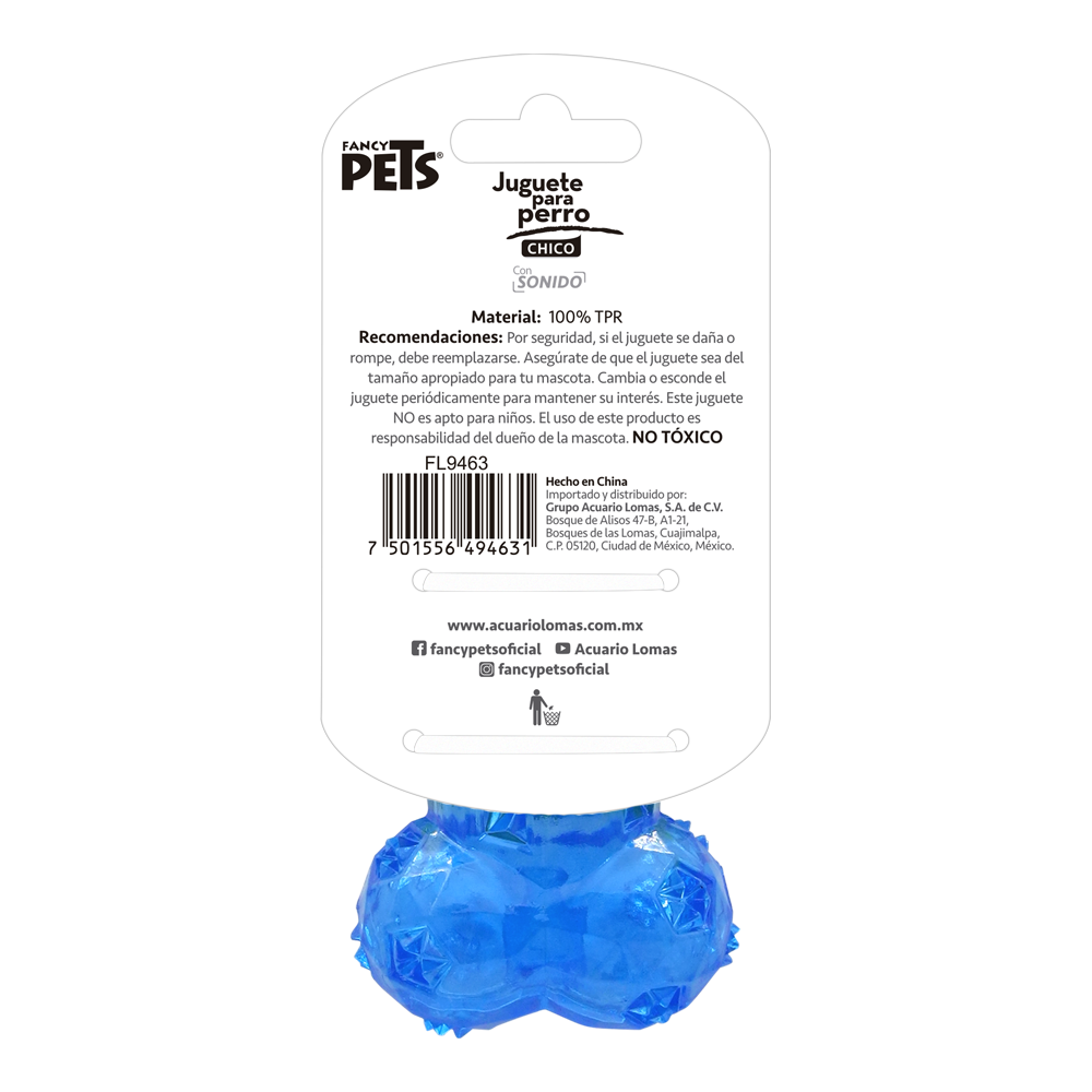 Petsound Juguete Hueso Prisma con Sonido para Perro