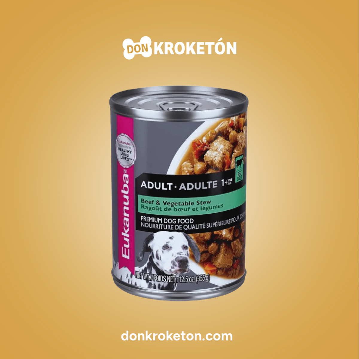 Eukanuba Lata Adulto Res y Vegetales 355 g