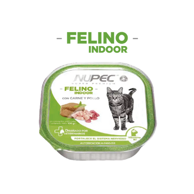 Nupec Húmedo Felino Indoor 100 g – Clúster 16 pzas