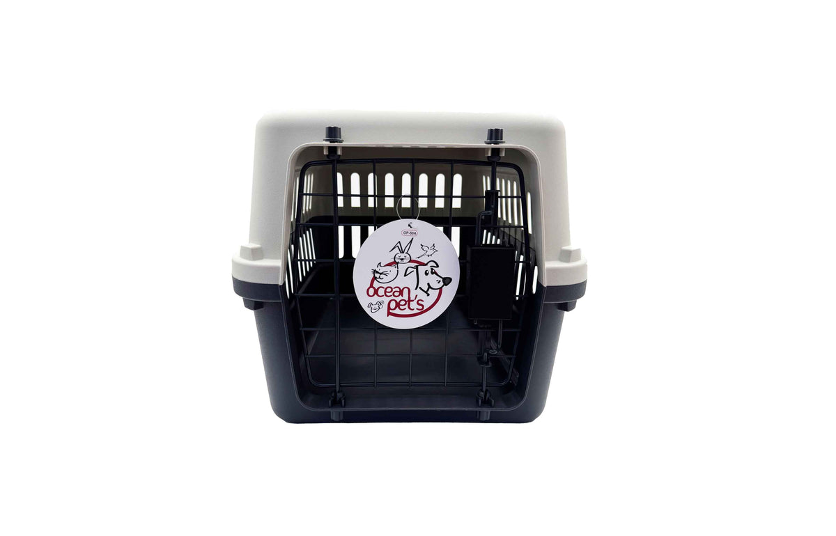 Ocean Transportadora Eco 1 Puerta Bicolor Gris para Perro