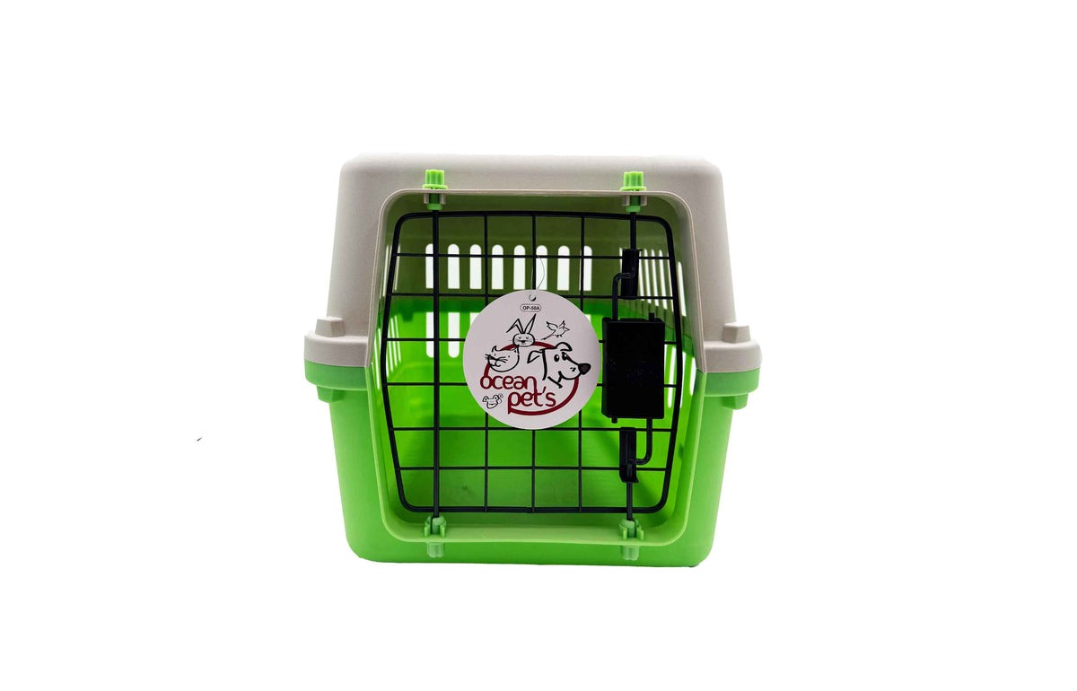 Ocean Transportadora Eco 1 Puerta Bicolor Verde para Perro