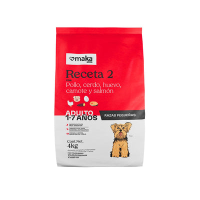 Maka Receta 2 Adulto Razas Pequeñas alimento seco para perro