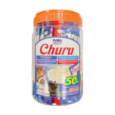 Churu Tarro Variedades Atun y Mariscos para Gato 50 Tubos