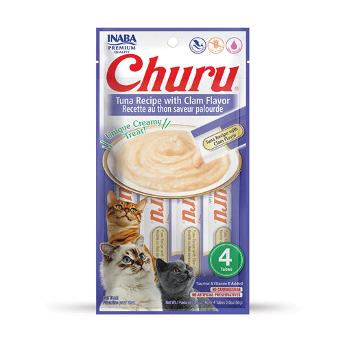 Churu Atun Sabor Almeja para Gato 4 Tubos