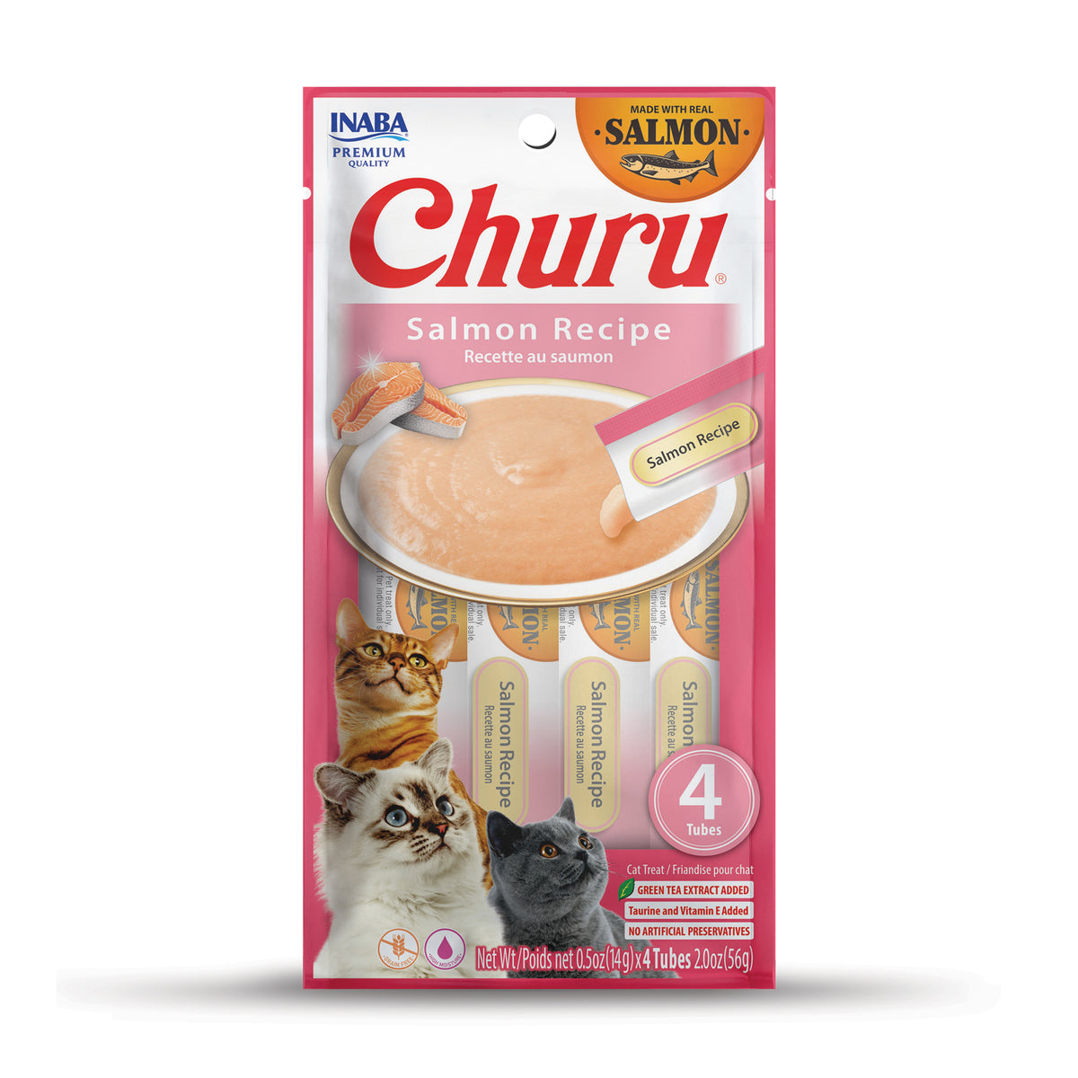 Churu Salmon para Gato 4 Tubos