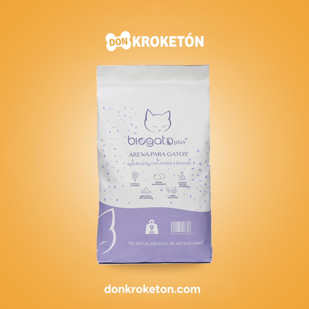 Arena BioGato Plus+ lavanda 9 kg en Don Kroketon