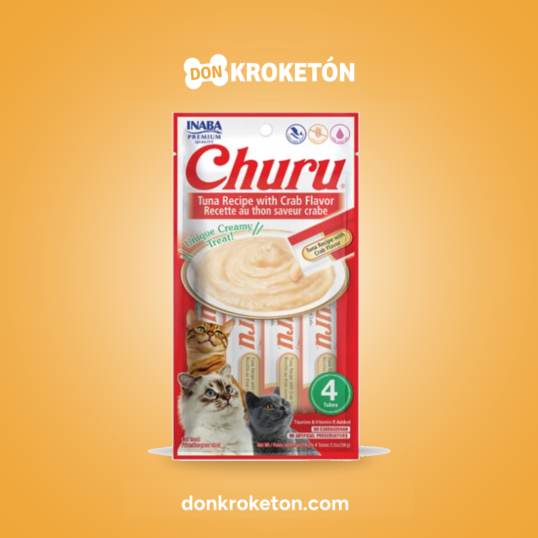 Churu Atun Sabor Cangrejo para Gato 4 Tubos Don Kroketon