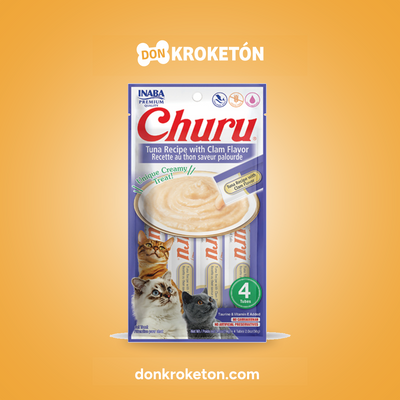 Churu Atun Sabor Almeja para Gato 4 Tubos Don Kroketon