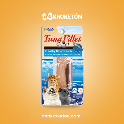 Churu Filete de Atun a la Parrilla en Caldo Sabor Vieira para Gato Don Kroketon
