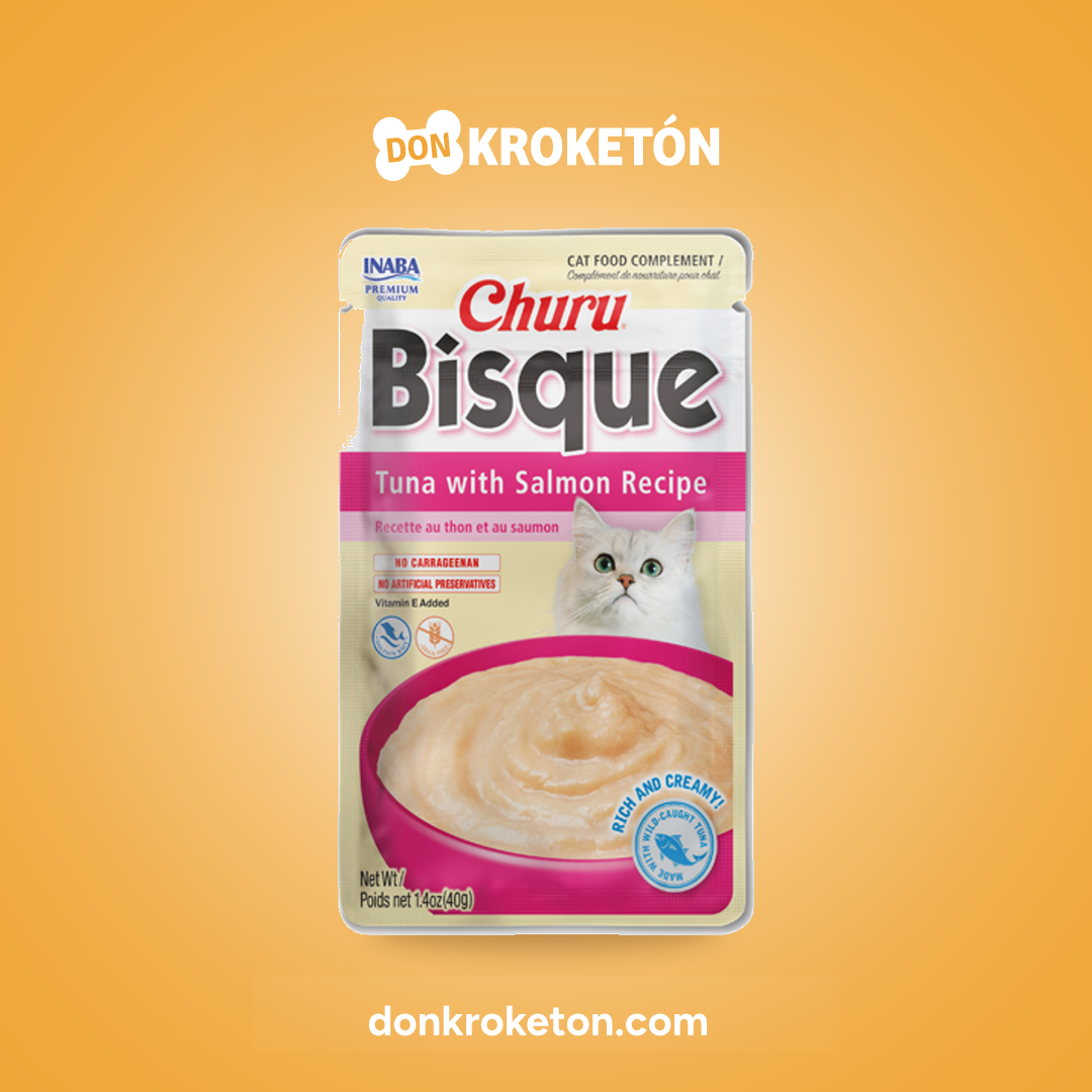 Churu Bisque Atun con Salmon para Gato Don Kroketon