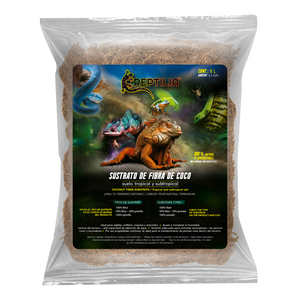 Lomas Sustrato de Coco 50% Fibra - 50% Polvillo para Reptiles y Anfibios