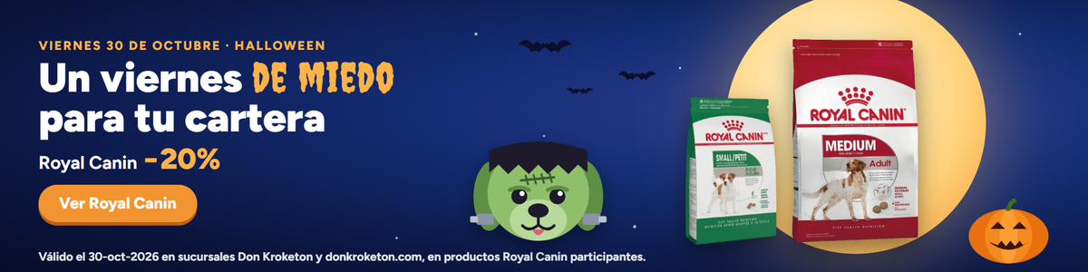 Halloween: viernes 30 de octubre, Royal Canin -20% en donkroketon.com