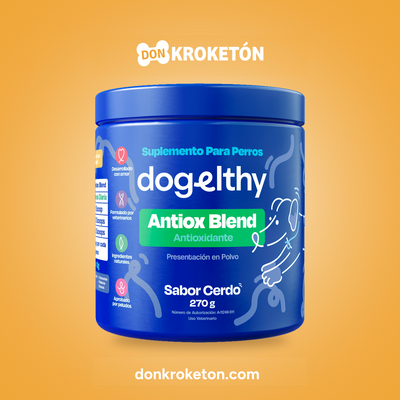 Dogelthy Antioxidante para Perros - Antiox Blend - imagen comercial Don Kroketon