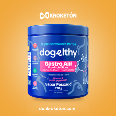 Dogelthy Probióticos para Perros - Gastro Aid - imagen comercial Don Kroketon