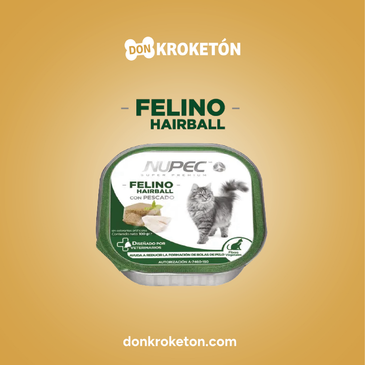Nupec Humedo Hairball Gato 100g