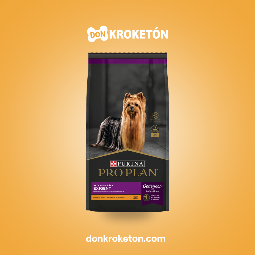 Pro Plan Exigent Adulto Razas Pequeñas Pollo - imagen comercial Don Kroketon