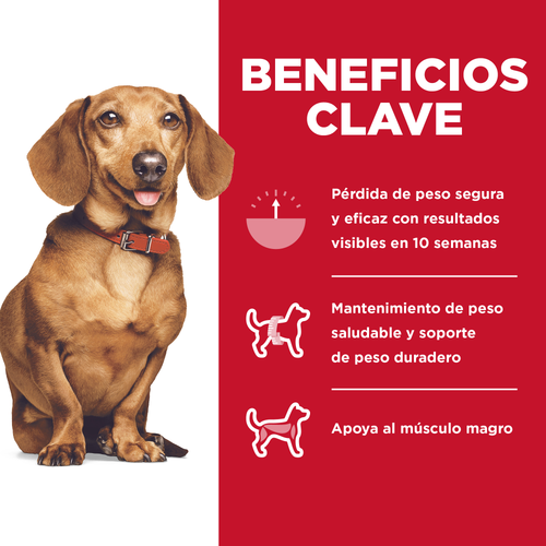 Hill's Science Diet Adult Perfect Weight Small Paws - beneficios clave de control de peso