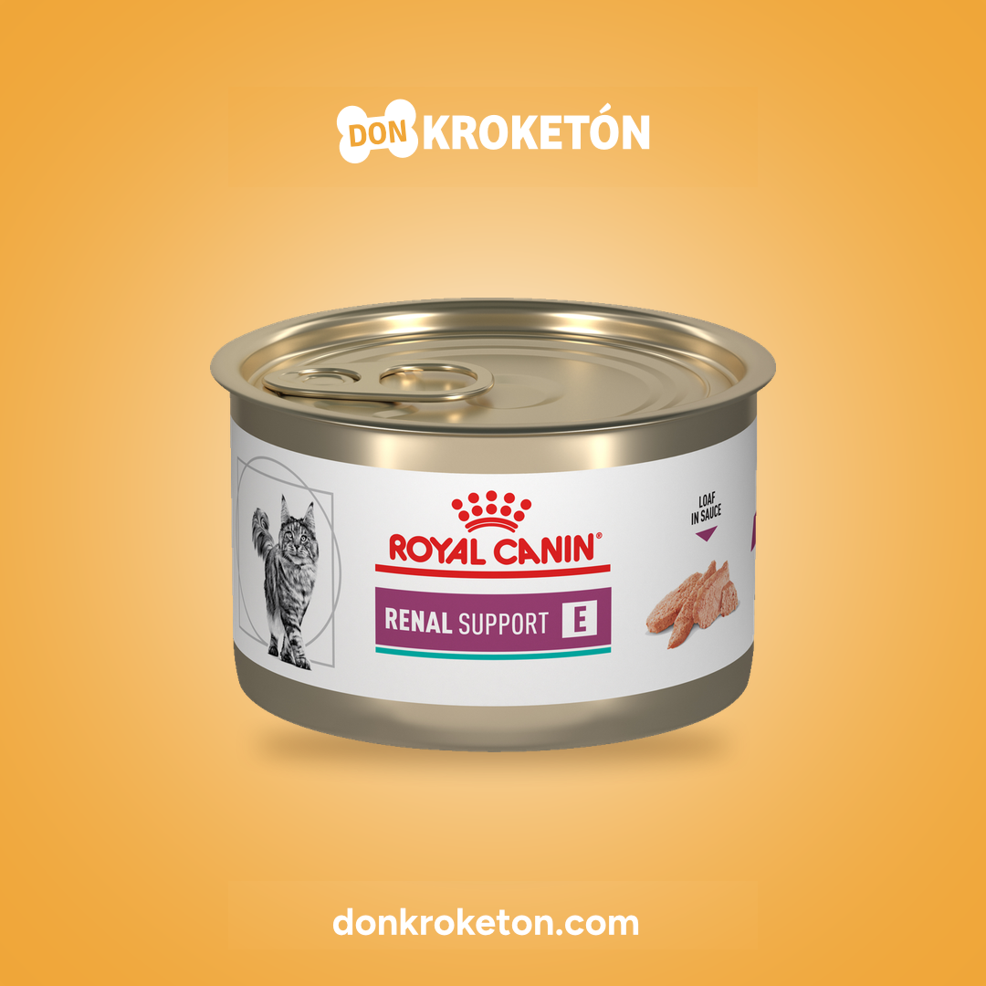 Royal Canin Veterinary Renal Support E Feline Lata - imagen comercial Don Kroketon